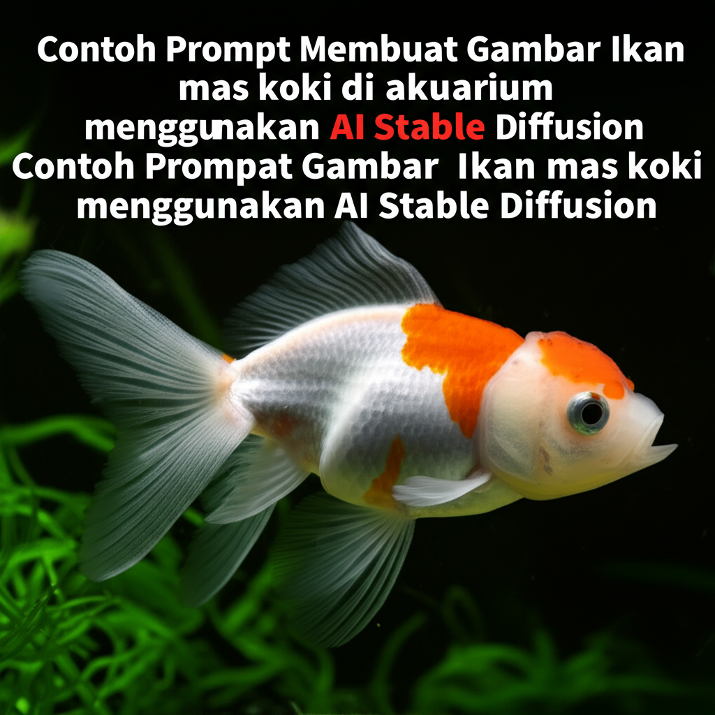 Contoh Prompt Membuat Gambar Ikan mas koki di akuarium menggunakan AI Stable Diffusion Contoh Prompt Membuat Gambar Ikan mas koki di akuarium menggunakan AI Stable Diffusion